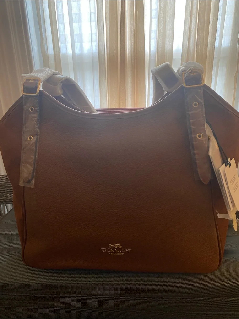 COACH MEADOW SHOULDER BAG -Suede and leather NWT